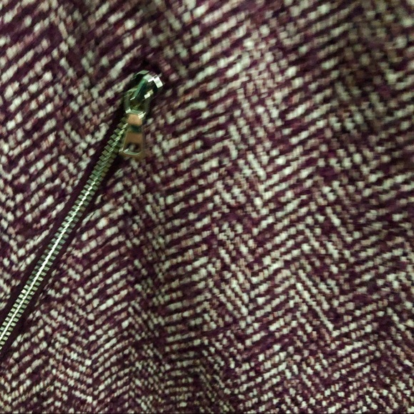 LOFT cranberry tweed skirt 4 - Picture 3 of 5